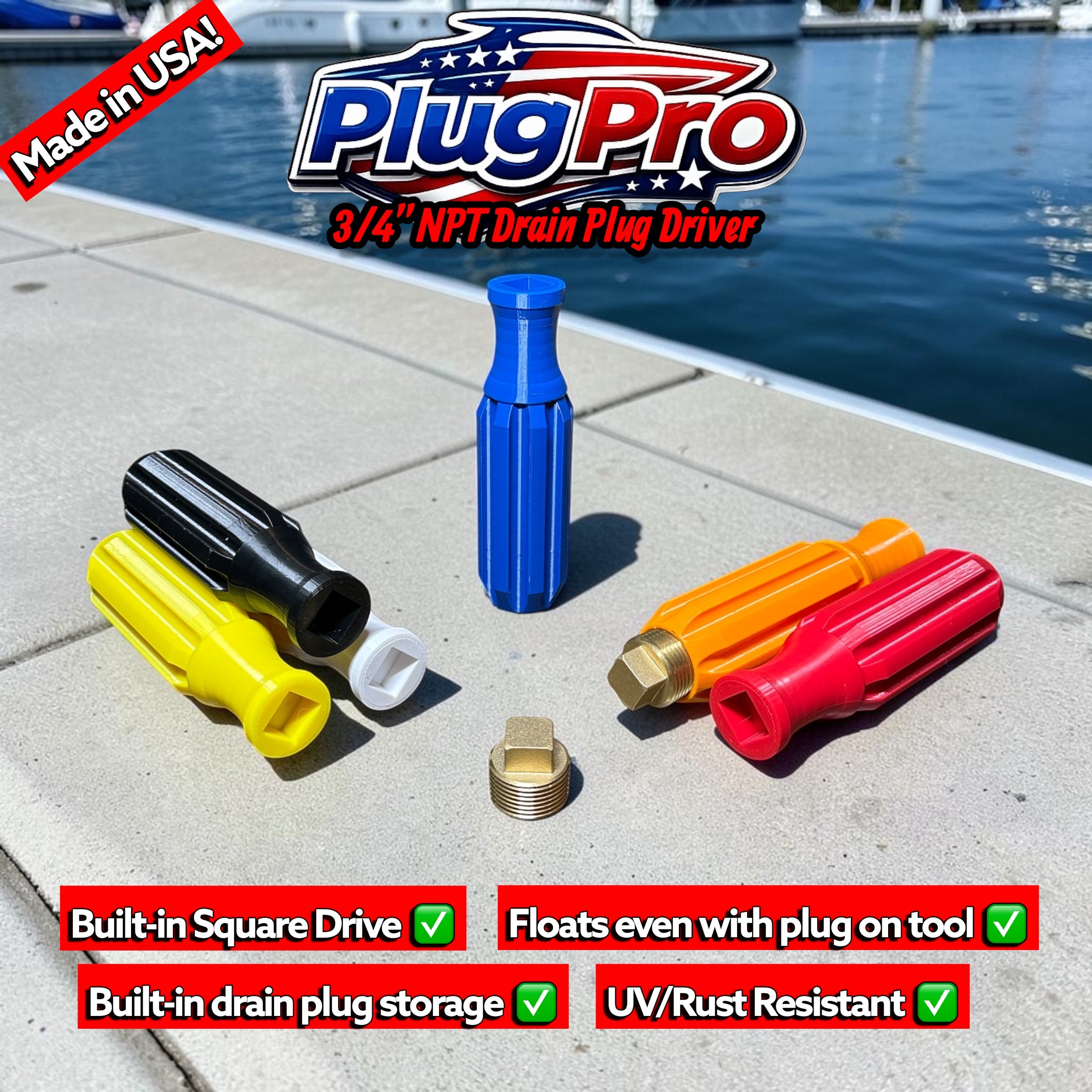 3/4” NPT - Drain Plug Driver Tool