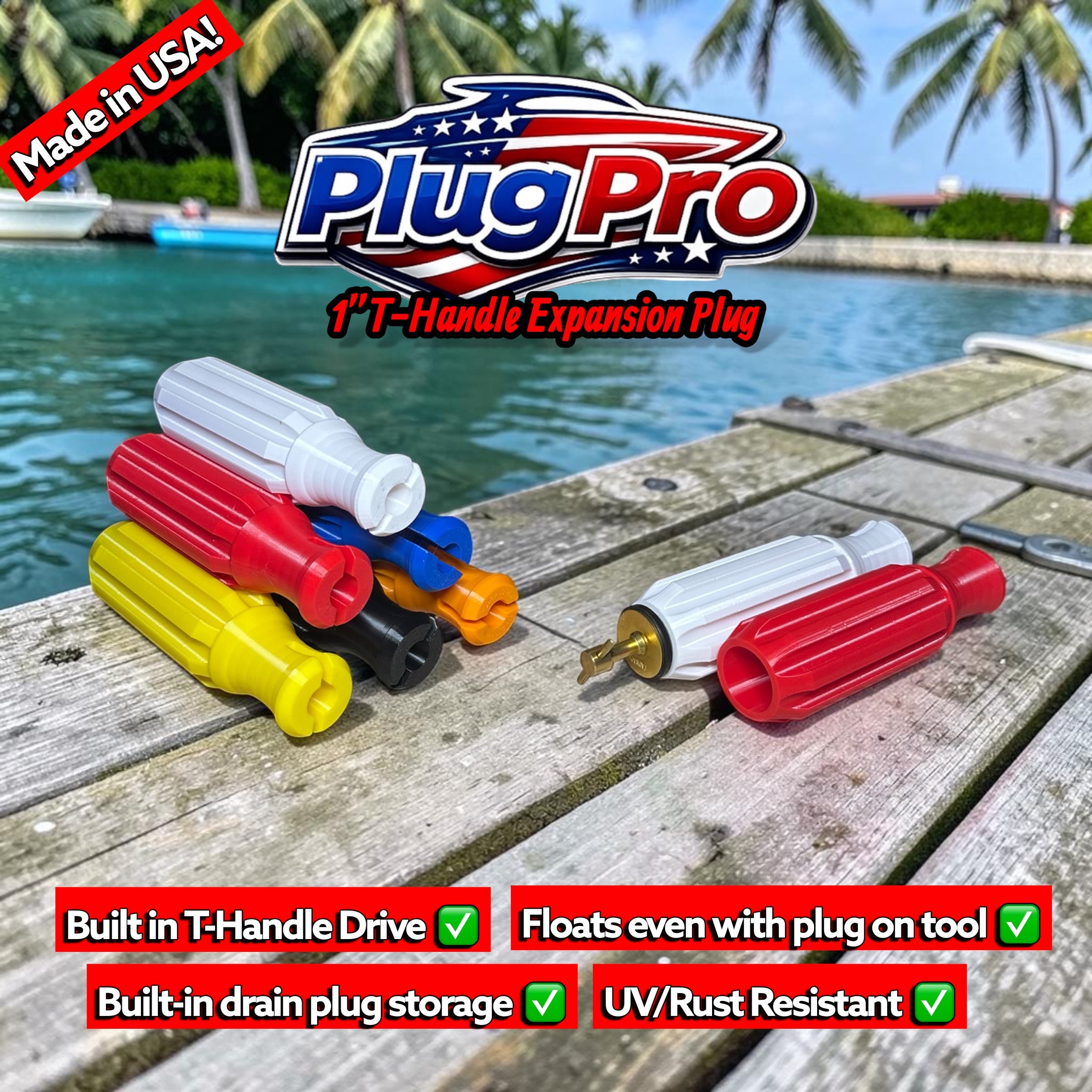 1” T-Handle Expansion Plug Driver Tool