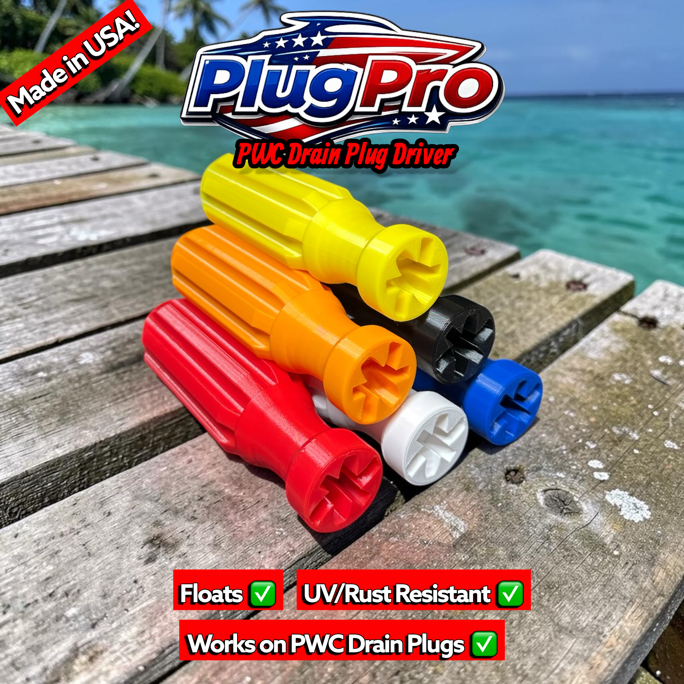 PWC/Jetski/Waverunner Drain Plug Driver Tool